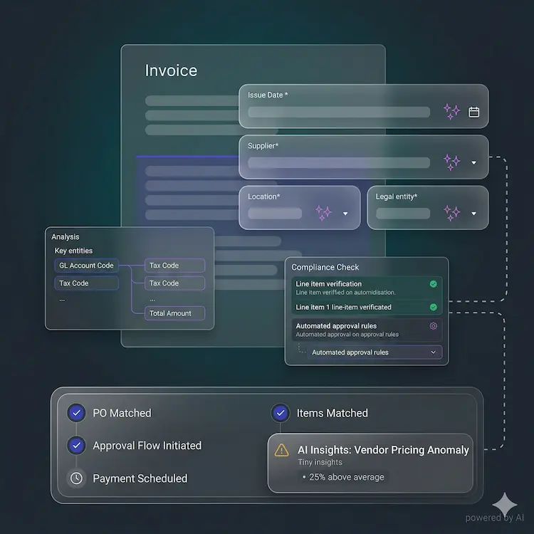 AI-powered procurement screen