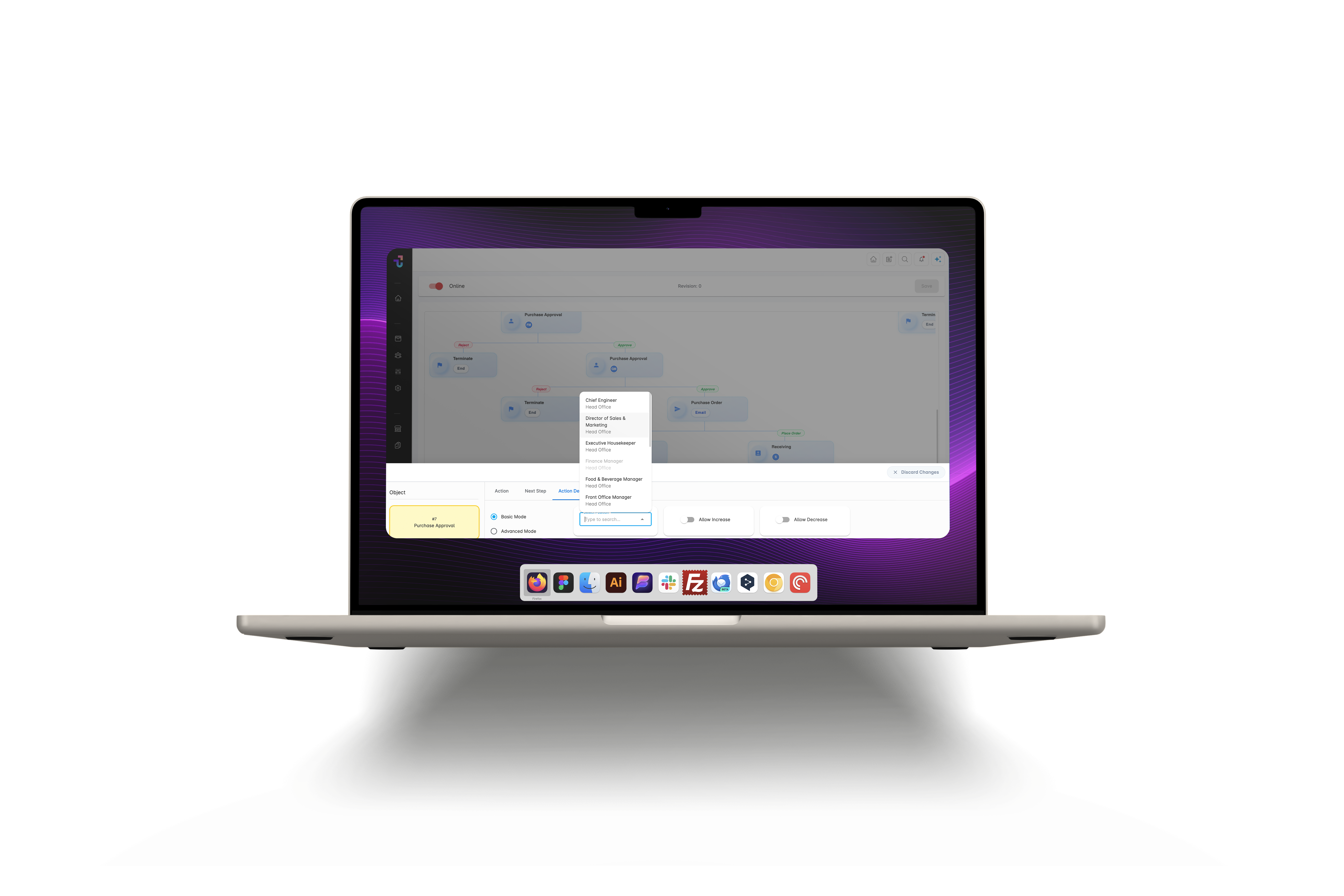 AI-powered procurement screen